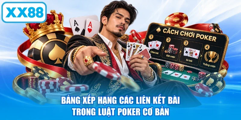 Bảng xếp hạng các liên kết bài trong luật Poker cơ bản